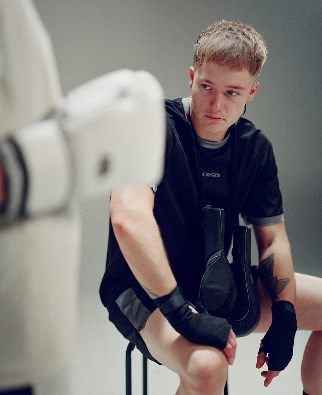 AOKA brand launch — boxer in set design